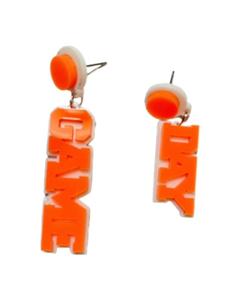 Game Day Earrings Colorful Acrylic Game Day Letter Drop Dangle Earring Football Earrings Game Day Accessories Jewelry for Foo...