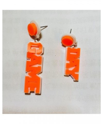 Game Day Earrings Colorful Acrylic Game Day Letter Drop Dangle Earring Football Earrings Game Day Accessories Jewelry for Foo...