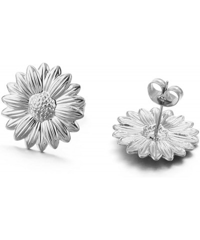 Sunflower Stud Earrings for Women Fall Sunflower Statement Earrings for Teen Girls Cute Stainless Steel Sunflower Earrings Si...