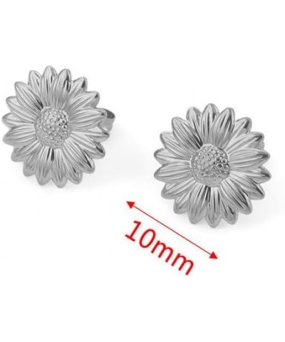 Sunflower Stud Earrings for Women Fall Sunflower Statement Earrings for Teen Girls Cute Stainless Steel Sunflower Earrings Si...