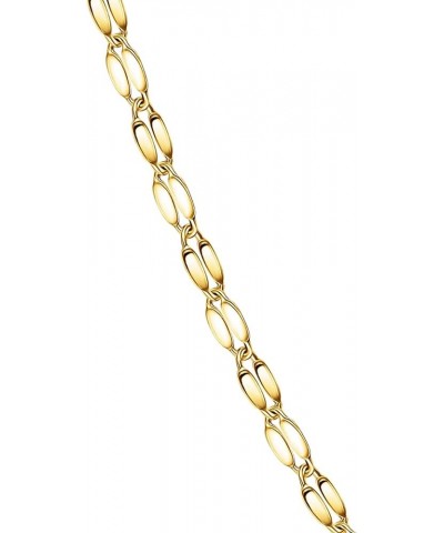 10K Solid Gold 2.0MM Diamond Cut Mirror Chain Necklace or Anklet - Unisex Sizes 10"-30" - Yellow, White, Rose or 3 Tone Yello...