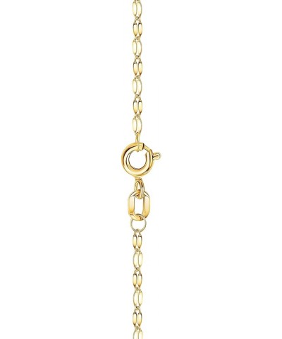 10K Solid Gold 2.0MM Diamond Cut Mirror Chain Necklace or Anklet - Unisex Sizes 10"-30" - Yellow, White, Rose or 3 Tone Yello...