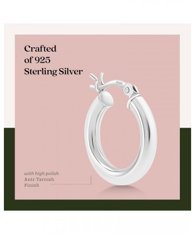 3mm Click Top Tube Hoop Earrings 925 High Polish, 5 Sizes 18mm Sterling Silver $15.30 Others