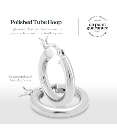 3mm Click Top Tube Hoop Earrings 925 High Polish, 5 Sizes 18mm Sterling Silver $15.30 Others