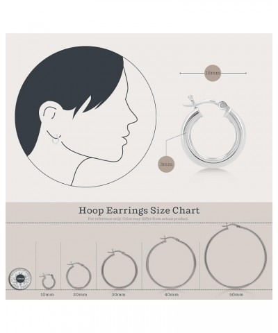 3mm Click Top Tube Hoop Earrings 925 High Polish, 5 Sizes 18mm Sterling Silver $15.30 Others