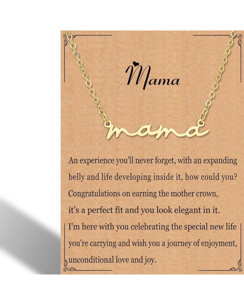 Adjustable Letter Necklace for Women MaMa Necklaces for Women Silver Mom Pendant Necklace Personality Gift for Mother's Day M...