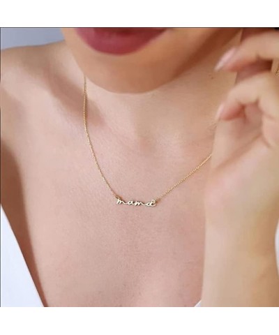 Adjustable Letter Necklace for Women MaMa Necklaces for Women Silver Mom Pendant Necklace Personality Gift for Mother's Day M...