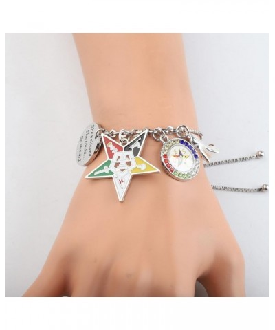 Order Of The Eastern Star Gift OES Sorority Gift She Believed She Could So She Did Inspirational Bracelet Believed star bg $1...