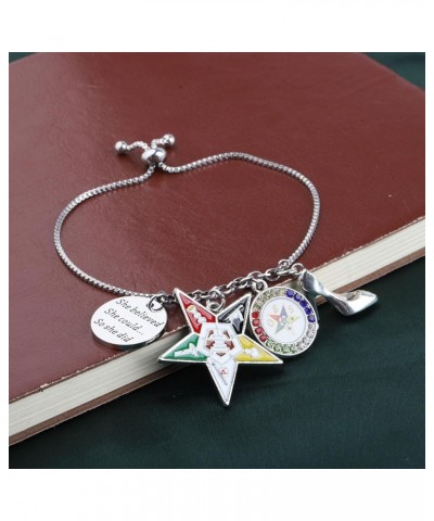 Order Of The Eastern Star Gift OES Sorority Gift She Believed She Could So She Did Inspirational Bracelet Believed star bg $1...