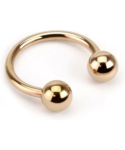 PVD Rose Gold Stainless Steel Circular Barbell 16 Gauge (5/16" - 8mm) Septum, Cartilage, Ear Piercings $8.65 Body Jewelry