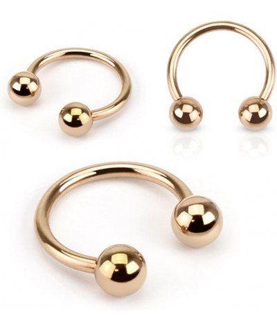 PVD Rose Gold Stainless Steel Circular Barbell 16 Gauge (5/16" - 8mm) Septum, Cartilage, Ear Piercings $8.65 Body Jewelry