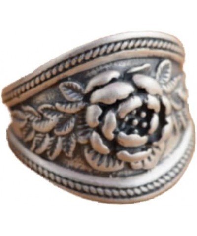 925 Sterling Silver Fashion Women's Personalized 3D Rose Vintage Ring Peony Flower Ring Women's Blossom Wealth Ring Size 6 US...