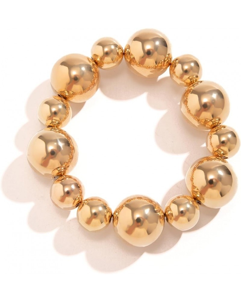 Chunky Big Gold Bead Choker Necklaces for Women Girls Gifts Jewelry C Bracelet Gold Bead $7.13 Necklaces