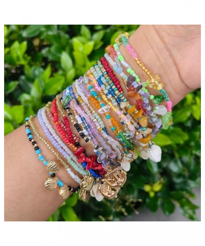 Beaded Anklet for Women Handmade Boho Beaded Ankle Bracelets Colorful Beads Foot Anklets for Teen Girls Style 4 $8.11 Anklets