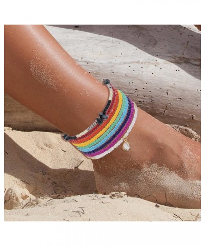 Beaded Anklet for Women Handmade Boho Beaded Ankle Bracelets Colorful Beads Foot Anklets for Teen Girls Style 4 $8.11 Anklets