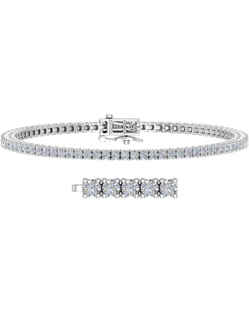 1 3/4 to 2.12 Carat Diamond Tennis Bracelet in 10K Gold or 950 Platinum (6.5 Inch to 8 Inch) White Gold 8.0 Inches $304.20 Br...