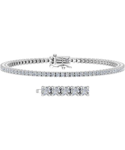 1 3/4 to 2.12 Carat Diamond Tennis Bracelet in 10K Gold or 950 Platinum (6.5 Inch to 8 Inch) White Gold 8.0 Inches $304.20 Br...