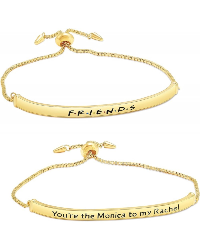 TV Show Themed Bracelets - Set of 2 Flash Plated Bar Bracelets, Logo and Character-Inspired Designs Monica and Rachel $13.33 ...