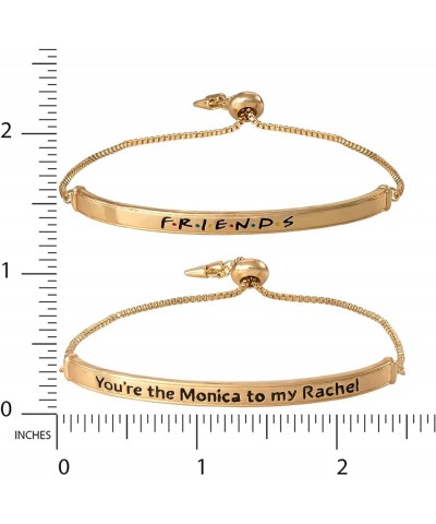 TV Show Themed Bracelets - Set of 2 Flash Plated Bar Bracelets, Logo and Character-Inspired Designs Monica and Rachel $13.33 ...