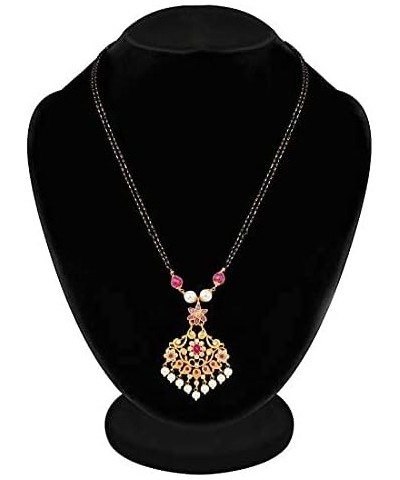 Indian Mangalsutra Ethnic Traditional Jewelry For Women Rani Pink 1 $20.51 Jewelry Sets