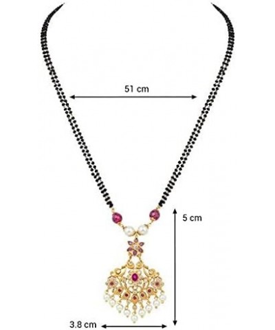 Indian Mangalsutra Ethnic Traditional Jewelry For Women Rani Pink 1 $20.51 Jewelry Sets