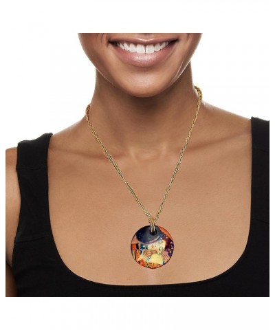 Italian The Kiss Murano Glass Multi-Strand Necklace With 18kt Gold Over Sterling 18.0 Inches $45.76 Necklaces