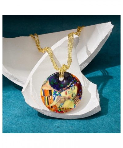 Italian The Kiss Murano Glass Multi-Strand Necklace With 18kt Gold Over Sterling 18.0 Inches $45.76 Necklaces