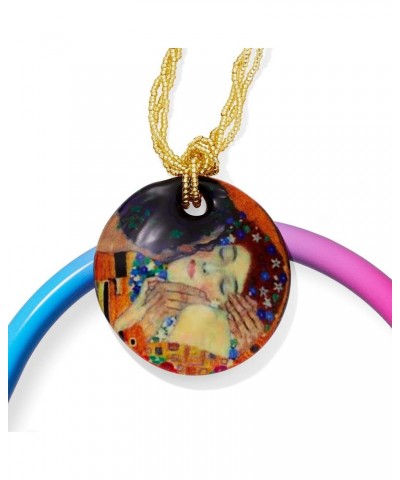 Italian The Kiss Murano Glass Multi-Strand Necklace With 18kt Gold Over Sterling 18.0 Inches $45.76 Necklaces