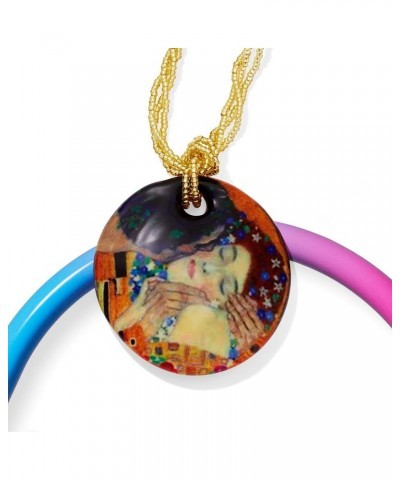 Italian The Kiss Murano Glass Multi-Strand Necklace With 18kt Gold Over Sterling 18.0 Inches $45.76 Necklaces