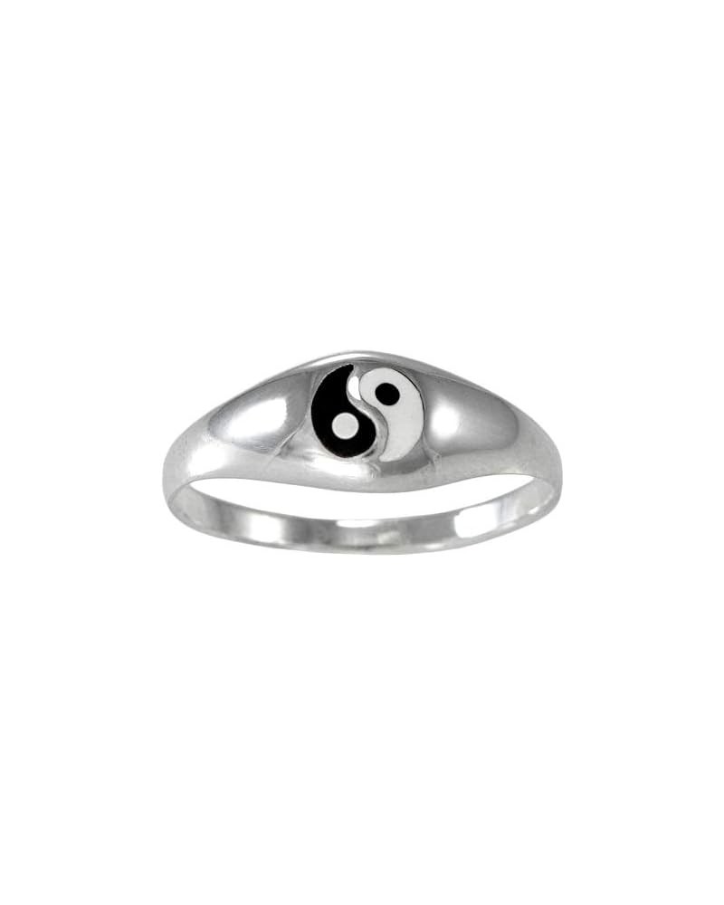 Sterling Taoist Balance Silver Yin Yang Ring (Size 2-9) $12.74 Rings