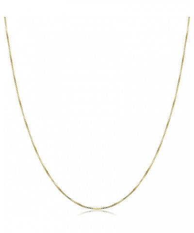 14k Yellow Gold 0.5 mm Venetian Box Pendant Chain Necklace for Women (16, 18, 20 or 24 inch) 20.0 Inches $43.20 Necklaces