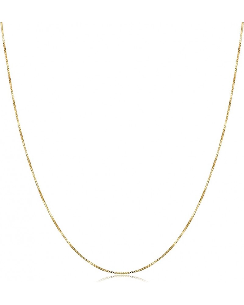 14k Yellow Gold 0.5 mm Venetian Box Pendant Chain Necklace for Women (16, 18, 20 or 24 inch) 20.0 Inches $43.20 Necklaces