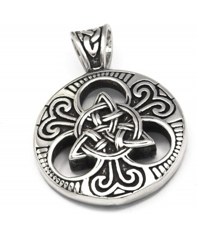 Interwoven Triquetra Pendant Necklace Love Infinity Stainless Steel Celtic Knot Jewelry Men Women 28inch $10.19 Necklaces