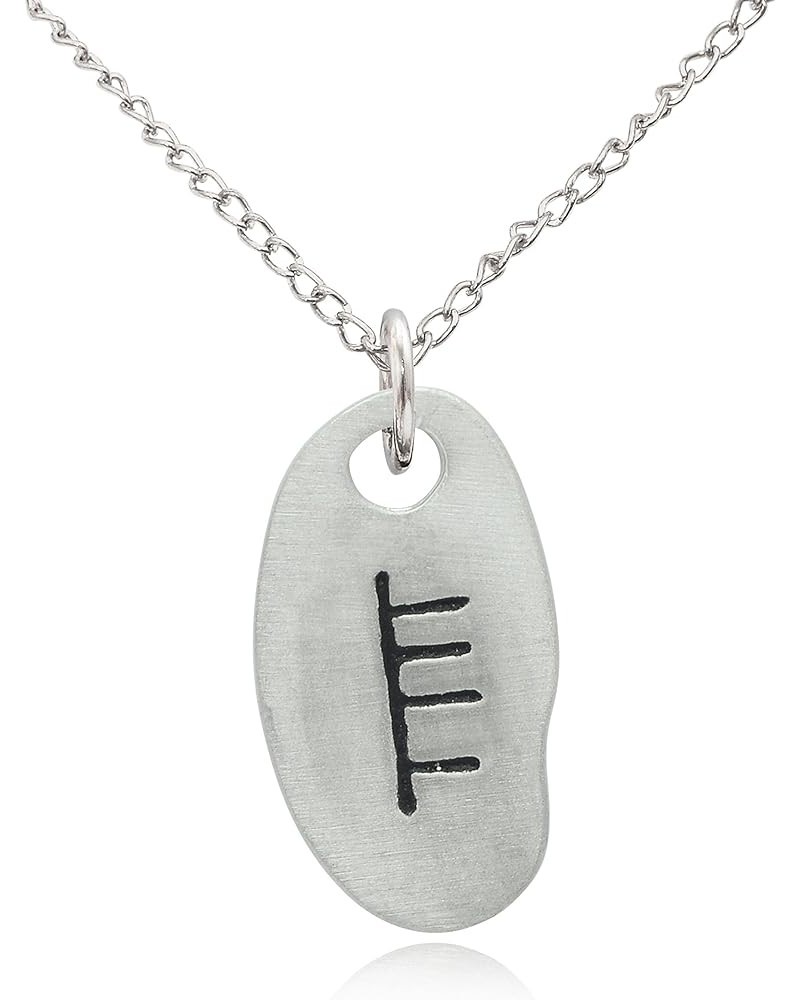 Celtic Irish Ogham Alphabet Silver Pewter Charm Necklace Pendant Jewelry Saille Willow-Pewter-Chain $7.27 Necklaces