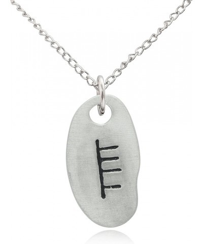 Celtic Irish Ogham Alphabet Silver Pewter Charm Necklace Pendant Jewelry Saille Willow-Pewter-Chain $7.27 Necklaces