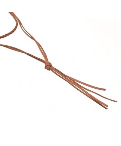 Choker Multilayer Y Lariat Necklace Suede Braided Boho Jewelry for Women Girls (brown) brown $7.37 Necklaces