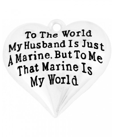 Marine Wife Charm, To The World My Husband Is Just A Marine But To Me ..", Nickel, Lead, Cadmium Free $9.92 Bracelets