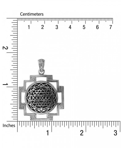 WithLoveSilver Sterling Silver Sri Yantra Chakra Sacred Geometry Talisman Pendant $33.62 Pendants