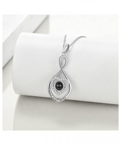 Hamsa Necklace Sterling Silver Hamsa Hand Necklace With Evil Eye Hamsa Jewelry Gift For Women Men nana love you in 100 langua...