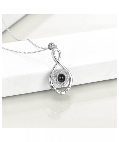 Hamsa Necklace Sterling Silver Hamsa Hand Necklace With Evil Eye Hamsa Jewelry Gift For Women Men nana love you in 100 langua...