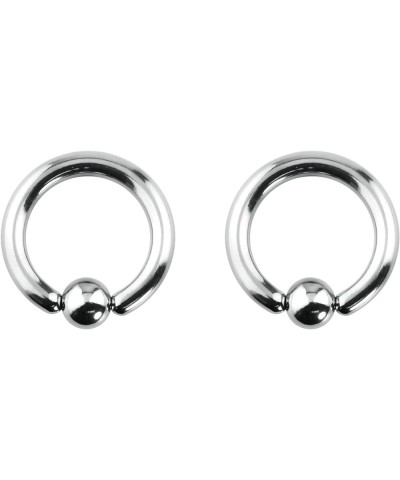 12G-OG Surgical Steel Piercing Hoops Large Gauge Size Captive Bead Body Piercing Rings 2pcs (Select Gauge/Diameter) 8g 14mm, ...