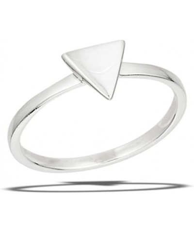 Geometric Modern Triangle Stacking Ring New .925 Sterling Silver Band Sizes 5-10 $10.47 Rings