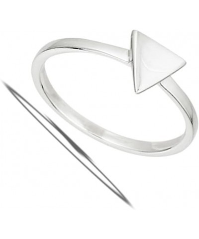 Geometric Modern Triangle Stacking Ring New .925 Sterling Silver Band Sizes 5-10 $10.47 Rings