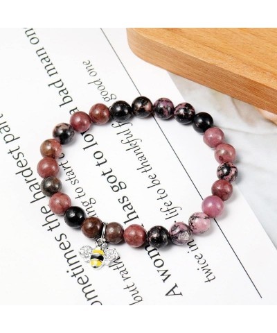 Teacher Appreciation Gifts,Natural Stone Teacher Bracelet Gifts for women,8MM 6MM Beads Thank You Gifts for Teacher Meaningfu...