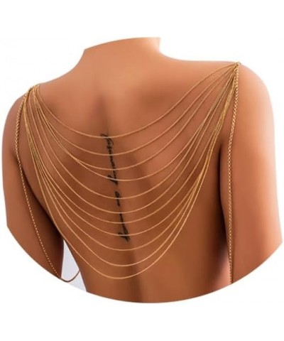 Layered Body Chain Sexy Spider Web Chest Chain Shoulder Bra Harness Choker Body Jewelry Accessories for Women and Girls Gold ...