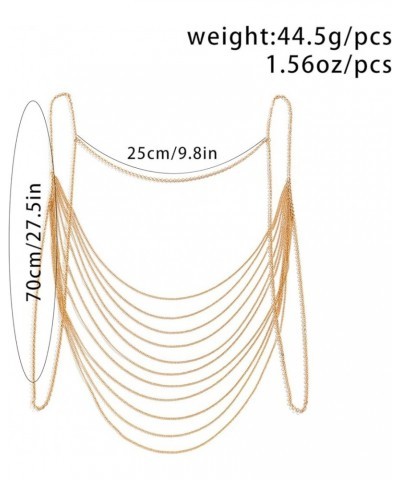 Layered Body Chain Sexy Spider Web Chest Chain Shoulder Bra Harness Choker Body Jewelry Accessories for Women and Girls Gold ...