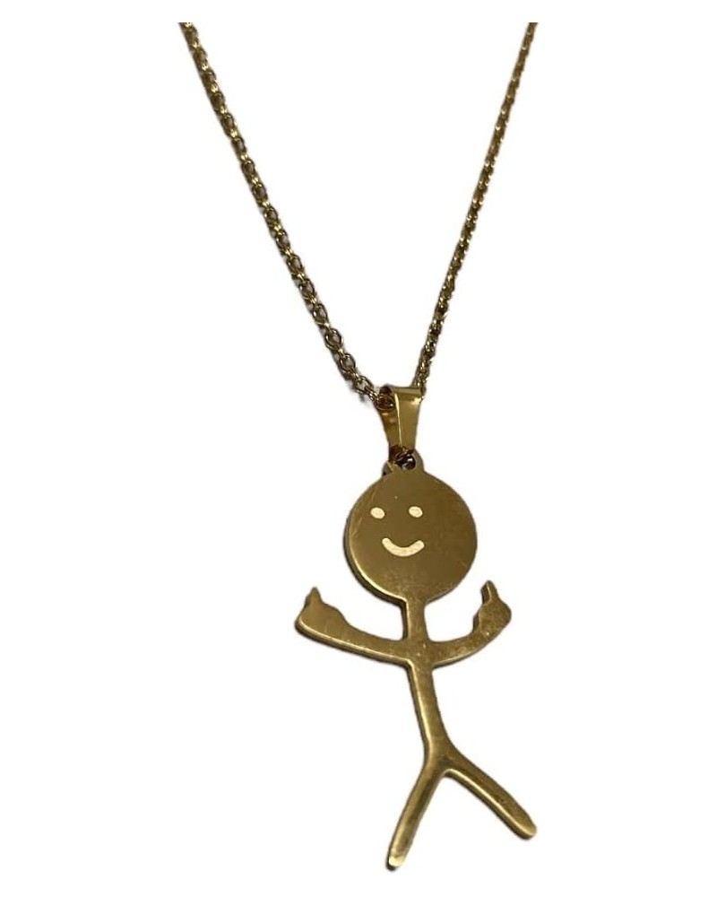 Pendantify Funny Middle Finger Doodle Necklace | Flip Off Doodle Necklace | Cool Smiley Stickman Matchstick Doodle Necklace M...