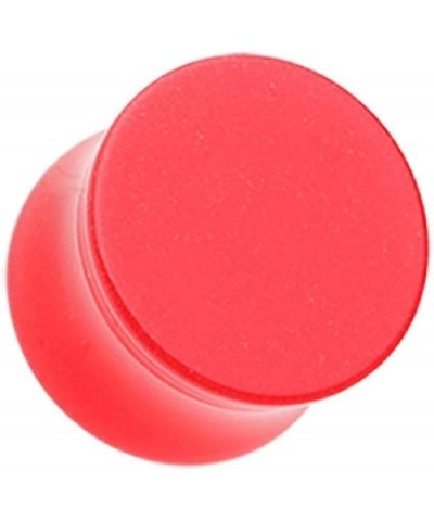 Glow in The Dark Basic Acrylic Double Flared Ear Gauge Plug 2 GA (6.5mm), Red $10.79 Body Jewelry