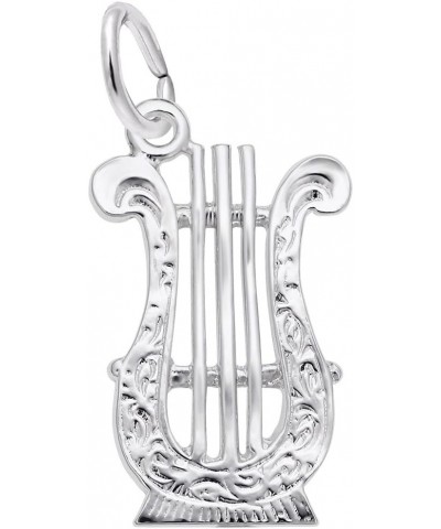 Lyre Charm, Charms for Bracelets and Necklaces White Gold $18.78 Bracelets