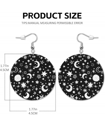 Astrology Galaxy Drop Dangle Leather Earrings Lightweight Faux Leather Dangle Earrings for Women Girls Bridal Jewelry Accesso...